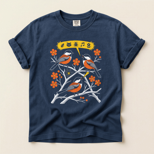 Birds Speech Bubble - Navy