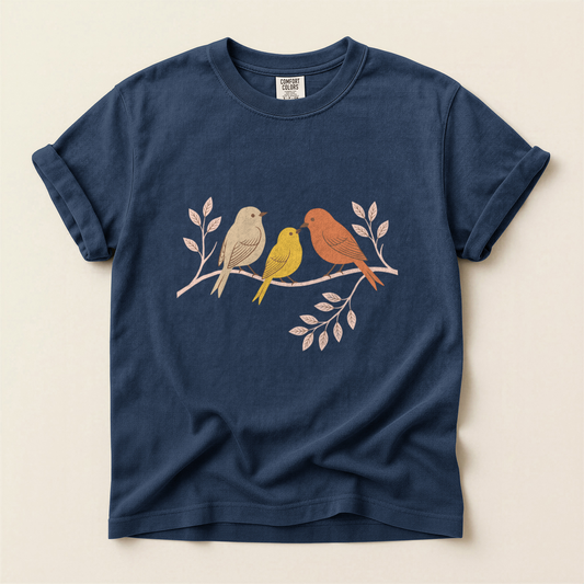 Three Branch Birds - Navy