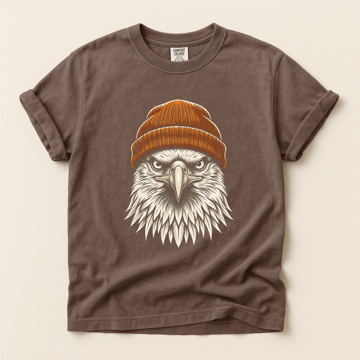 Eagle Orange Beanie - Espresso