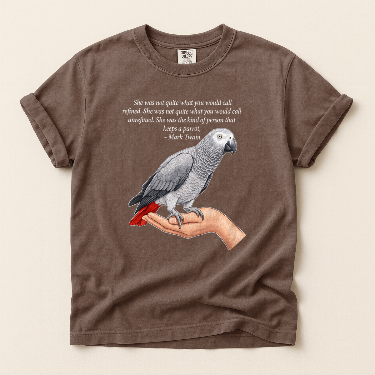 Grey Parrot Quote - Espresso