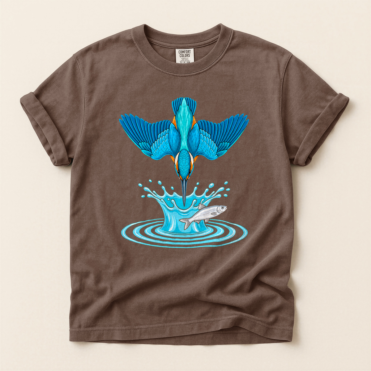 Kingfisher Dives Fish - Espresso