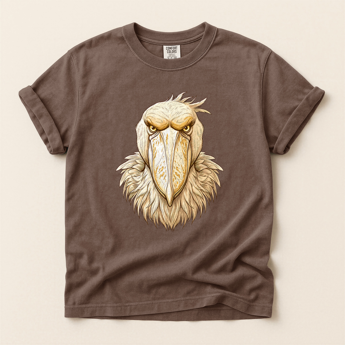 Shoebill Stare Portrait - Espresso
