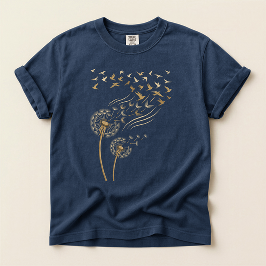 Dandelion Birds Drift - Navy
