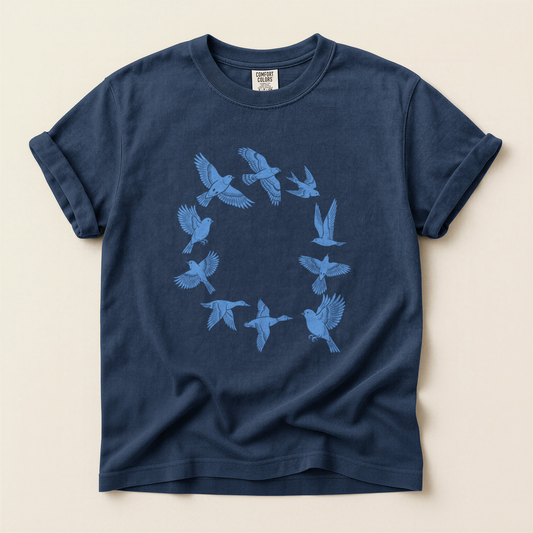 Bird Circle Flight - Navy