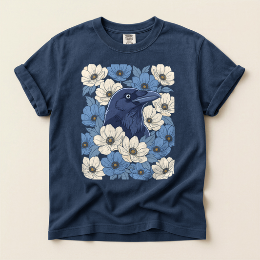 Crow Blue Blossoms - Navy