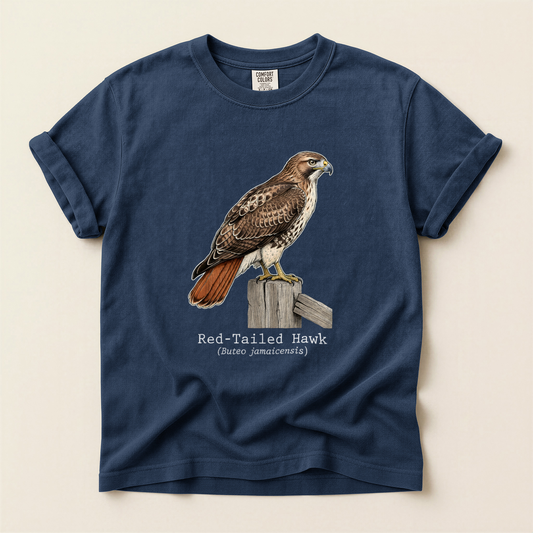 Red Tailed Hawk - Navy