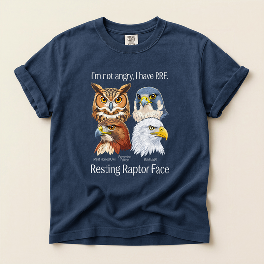 Angry Raptor Faces - Navy