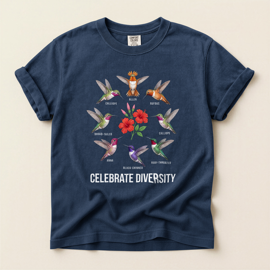Hummingbirds Celebrate Diversity - Navy