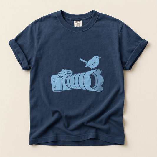 Camera Bird Silhouette - Navy