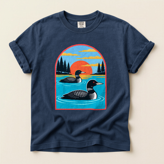 Loons Sunset Arch - Navy