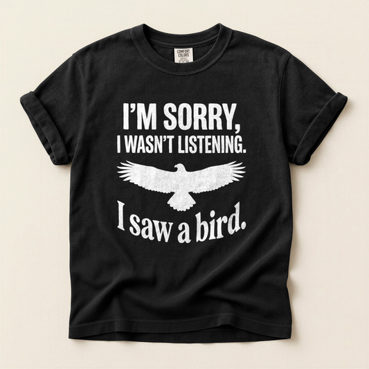 Sorry Bird Flying - Black
