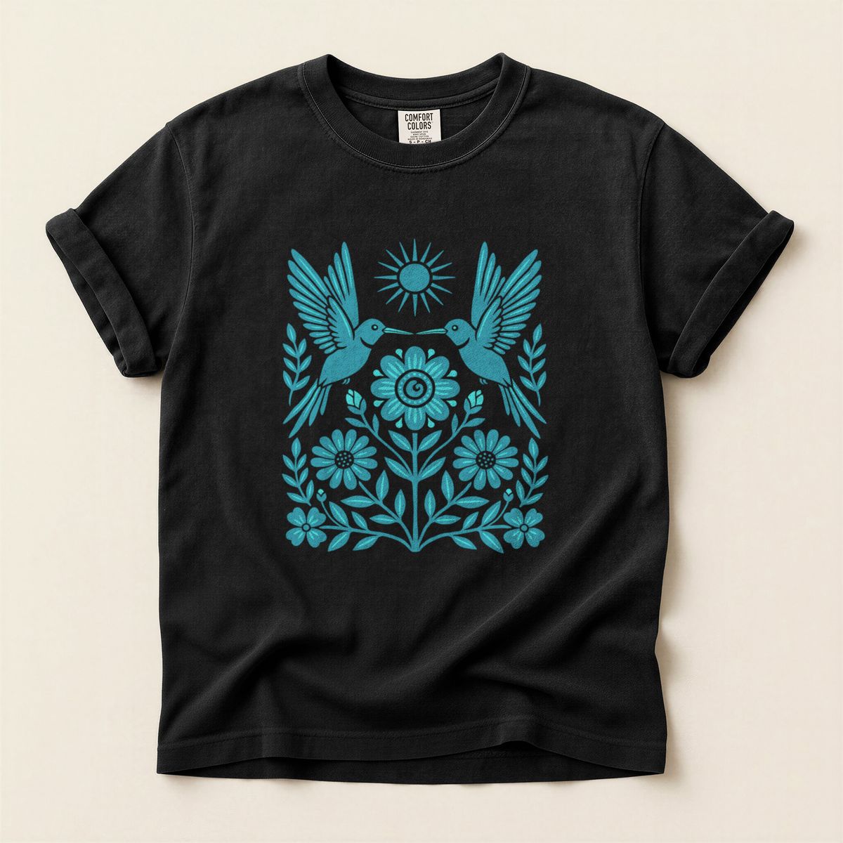 Folk Bird Bloom - Black