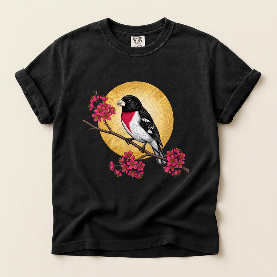 Grosbeak Cherry Blossom T-Shirt