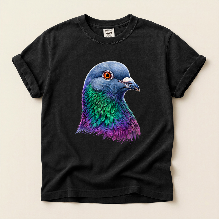 Iridescent Pigeon Head T-Shirt