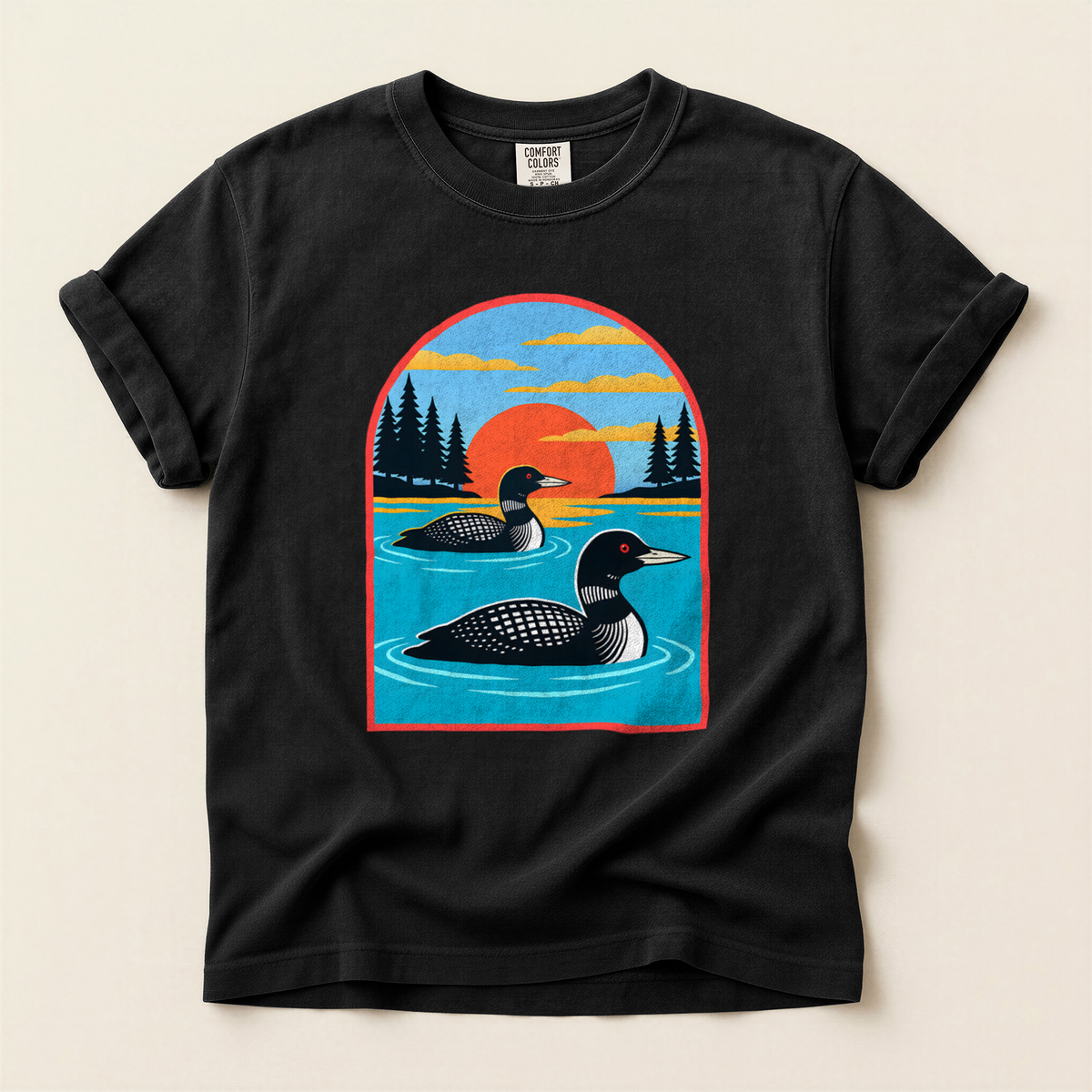 Loons Sunset Arch - Black