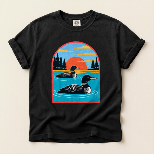 Loons Sunset Arch - Black