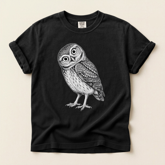 Little Owl Sketch - Black