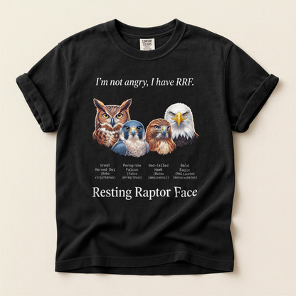 Resting Raptor Face - Black