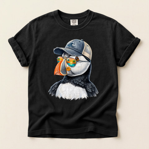 Puffin Cap Sunglasses T-Shirt