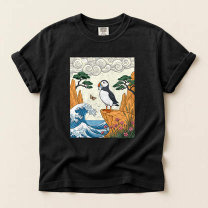 Puffin Great Wave - Black