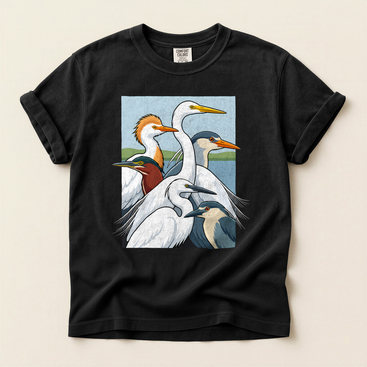 Heron Egret Stack - Black