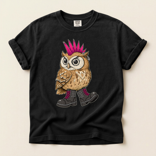 Punk Owl Boots - Black