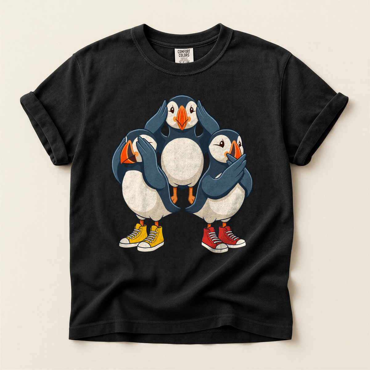 Puffins In Sneakers - Black