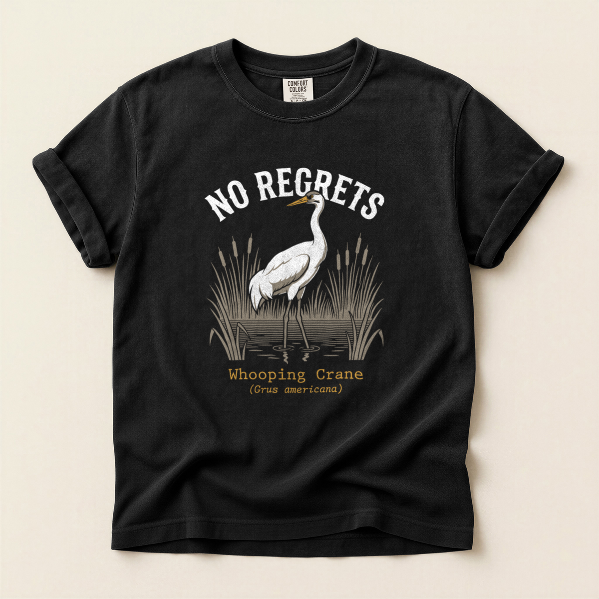 No Regrets Crane - Black