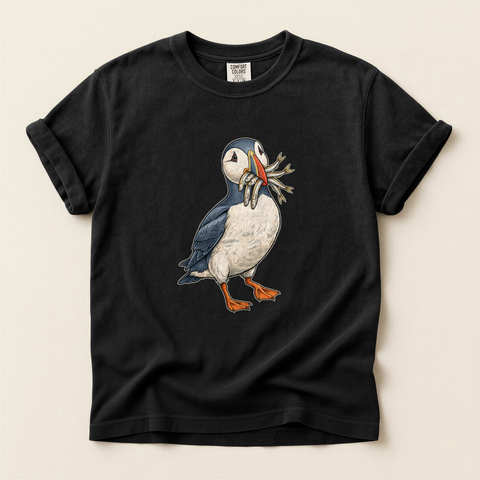Puffin Carries Fish T-Shirt