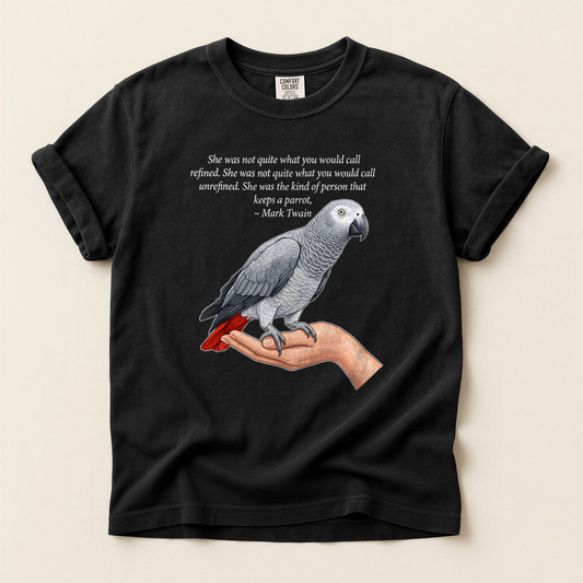 Grey Parrot Quote - Black