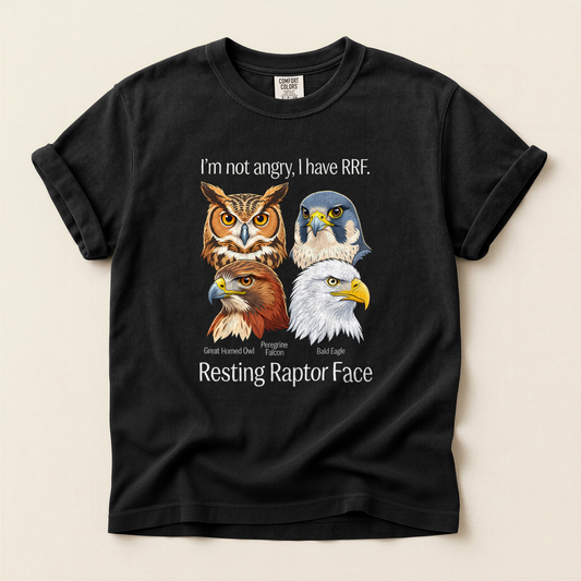 Angry Raptor Faces - Black