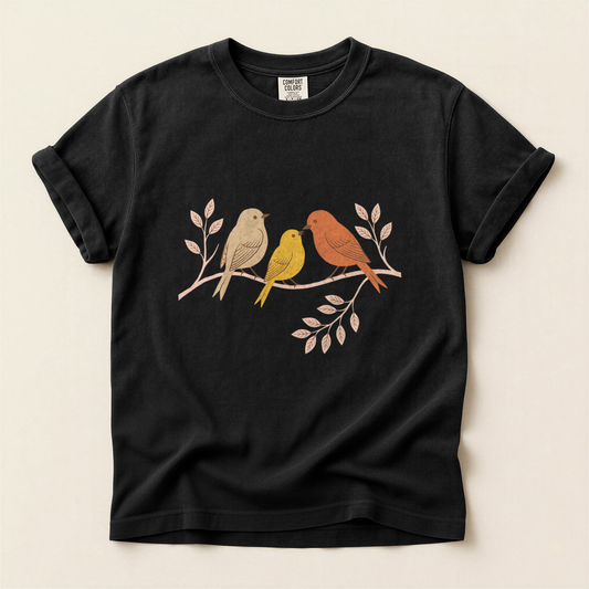 Three Branch Birds - Black