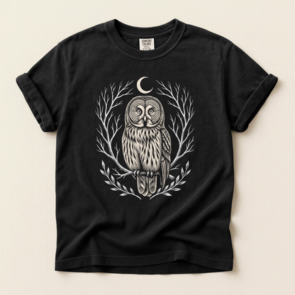 Moon Owl Wreath - Black