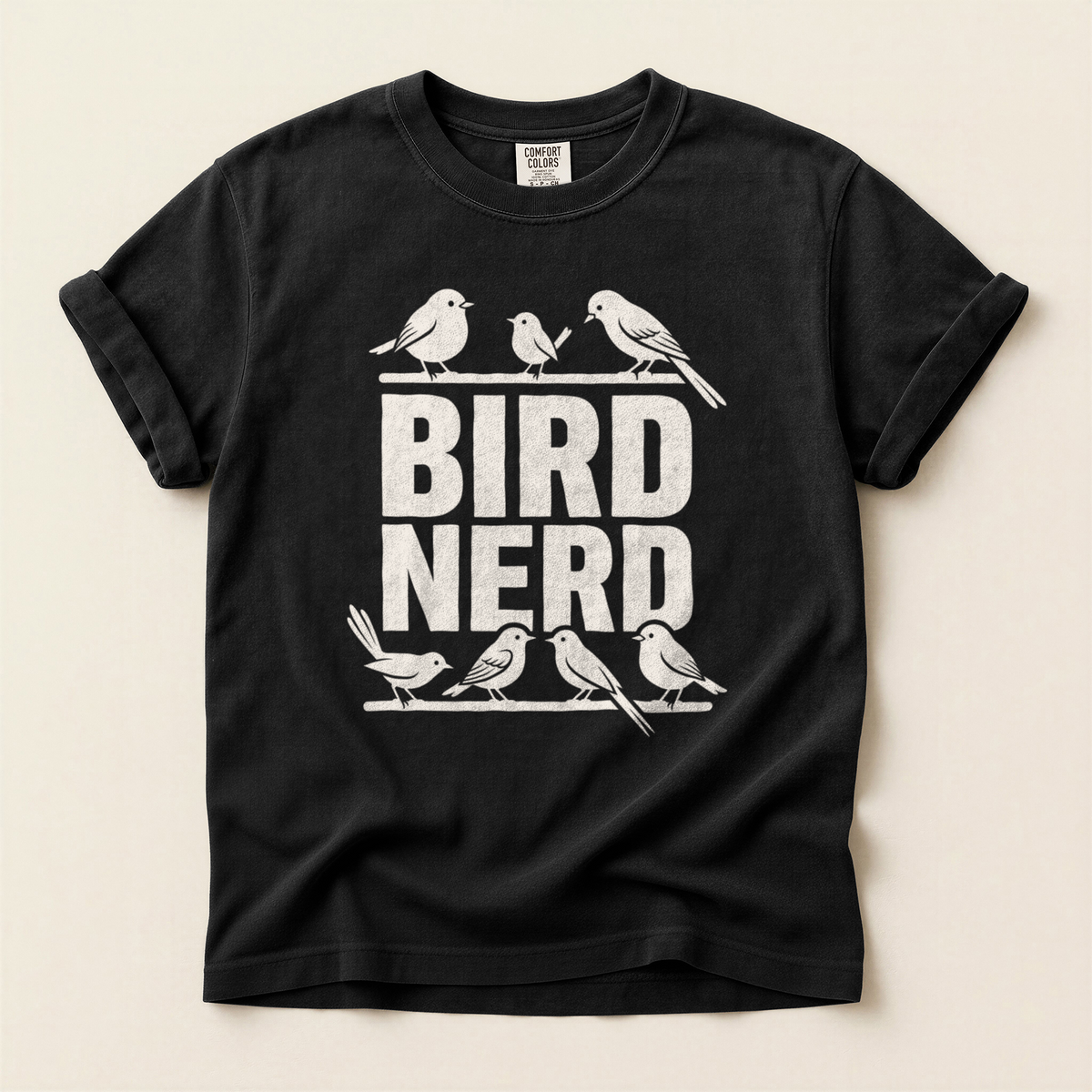 Bird Nerd Perch T-Shirt in Bay laid beside field gear