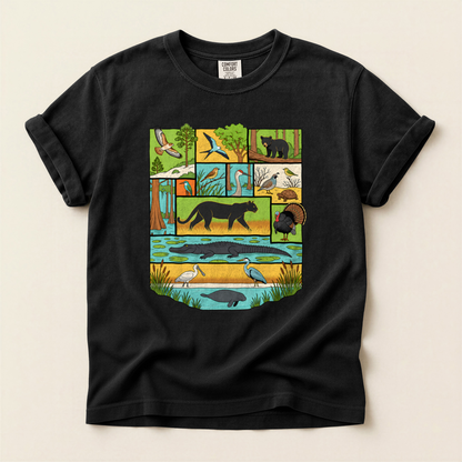 Florida Wildlife Panels - Black