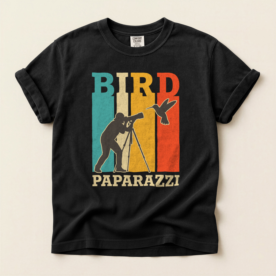 Bird Paparazzi Retro T-Shirt