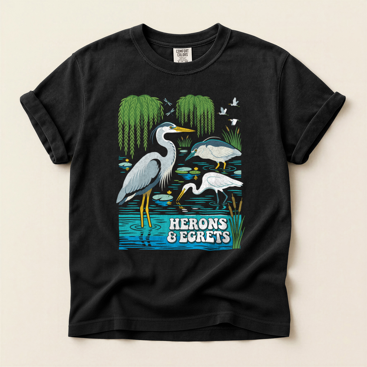 Herons And Egrets - Black