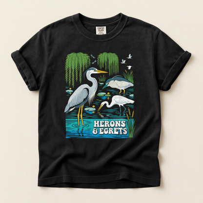 Herons And Egrets - Black