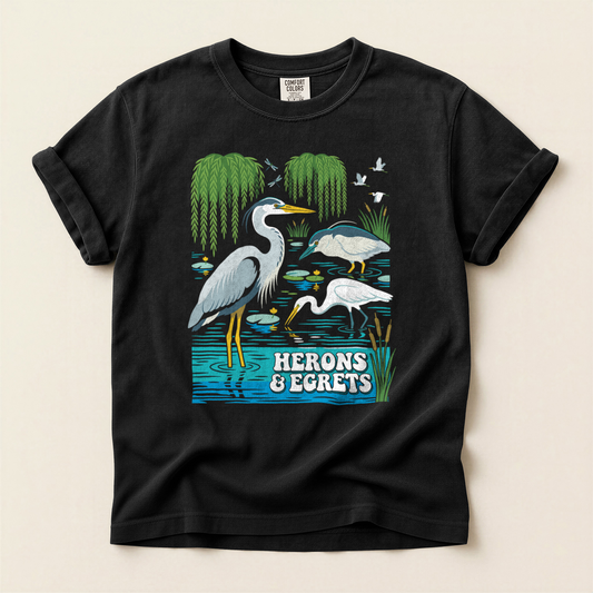 Herons And Egrets - Black