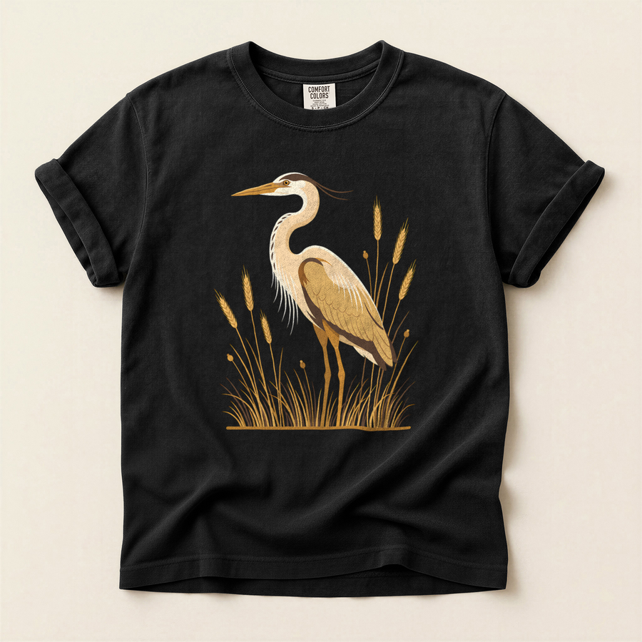 Heron In Wheat T-Shirt