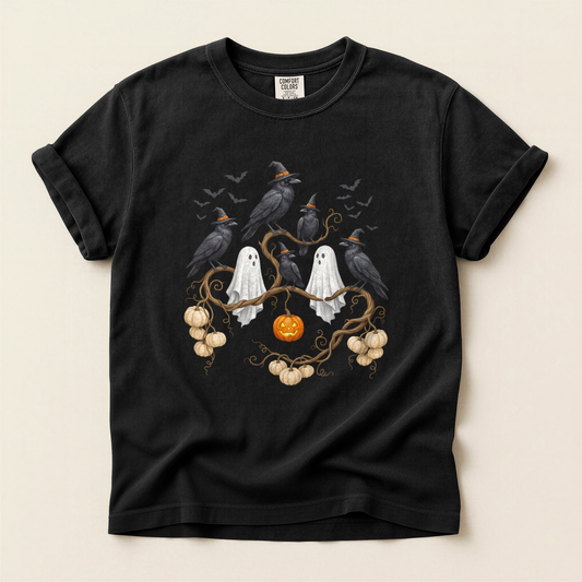 Halloween Crow Ghosts - Black