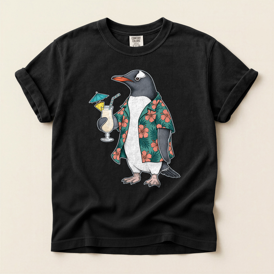 Penguin Holiday Cocktail T-Shirt
