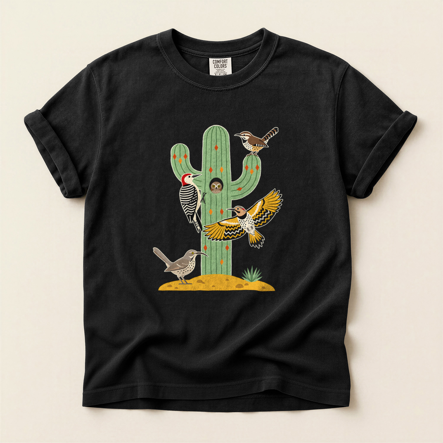 Cactus Desert Birds T-Shirt