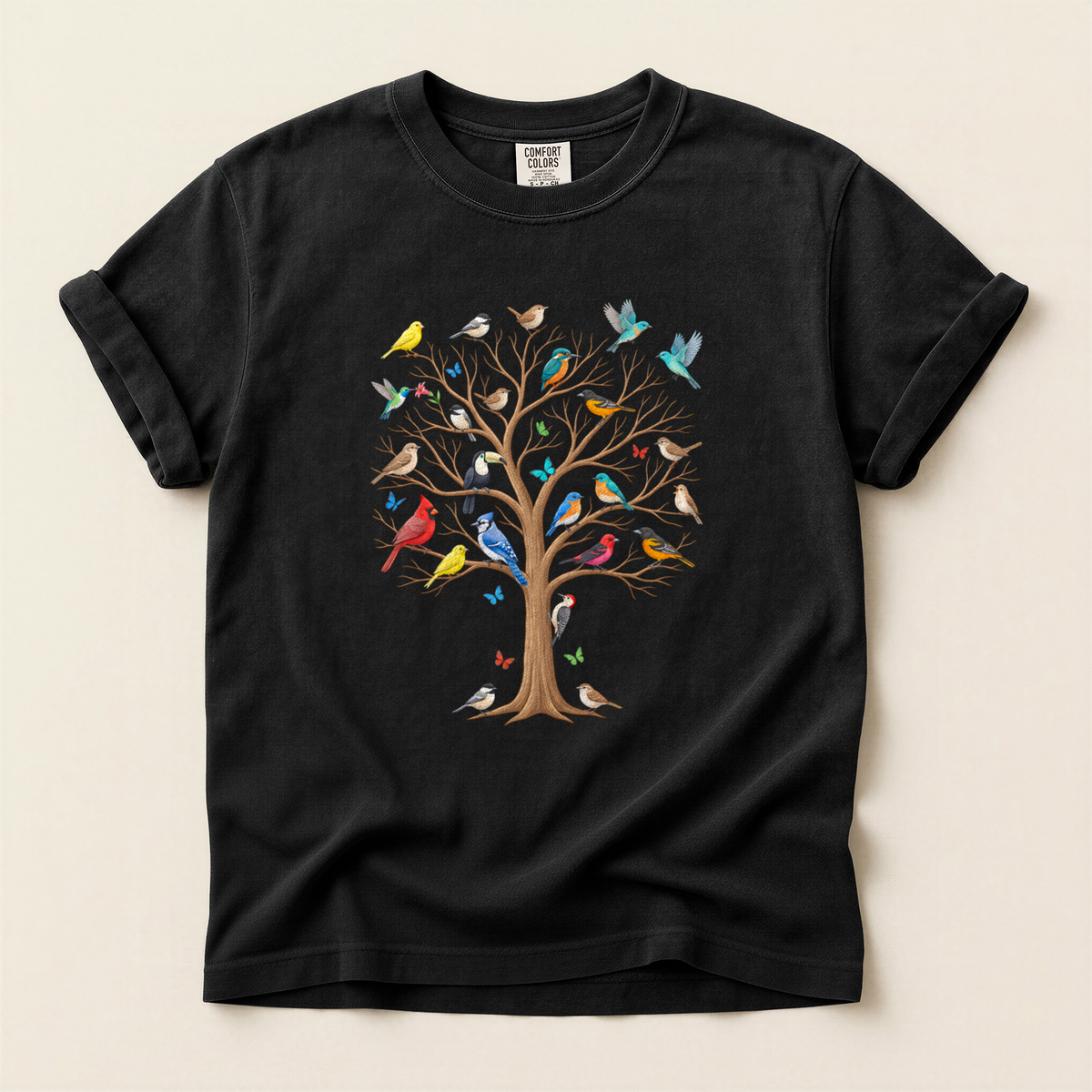 Bird Tree Seasons - Black