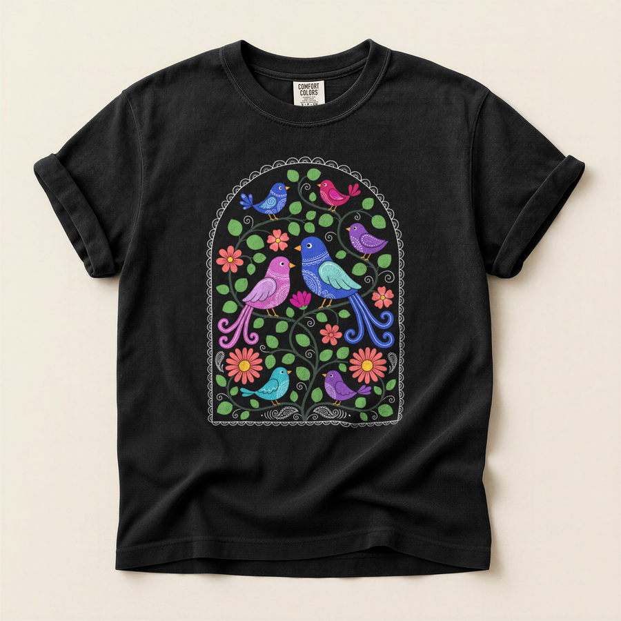 Folk Arch Birds T-Shirt