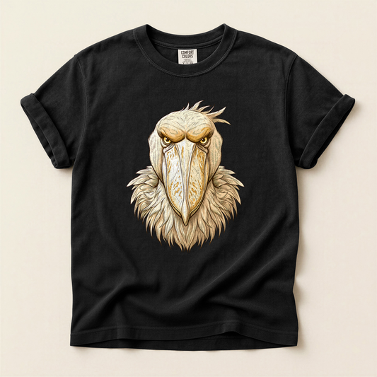 Shoebill Stare Portrait - Black