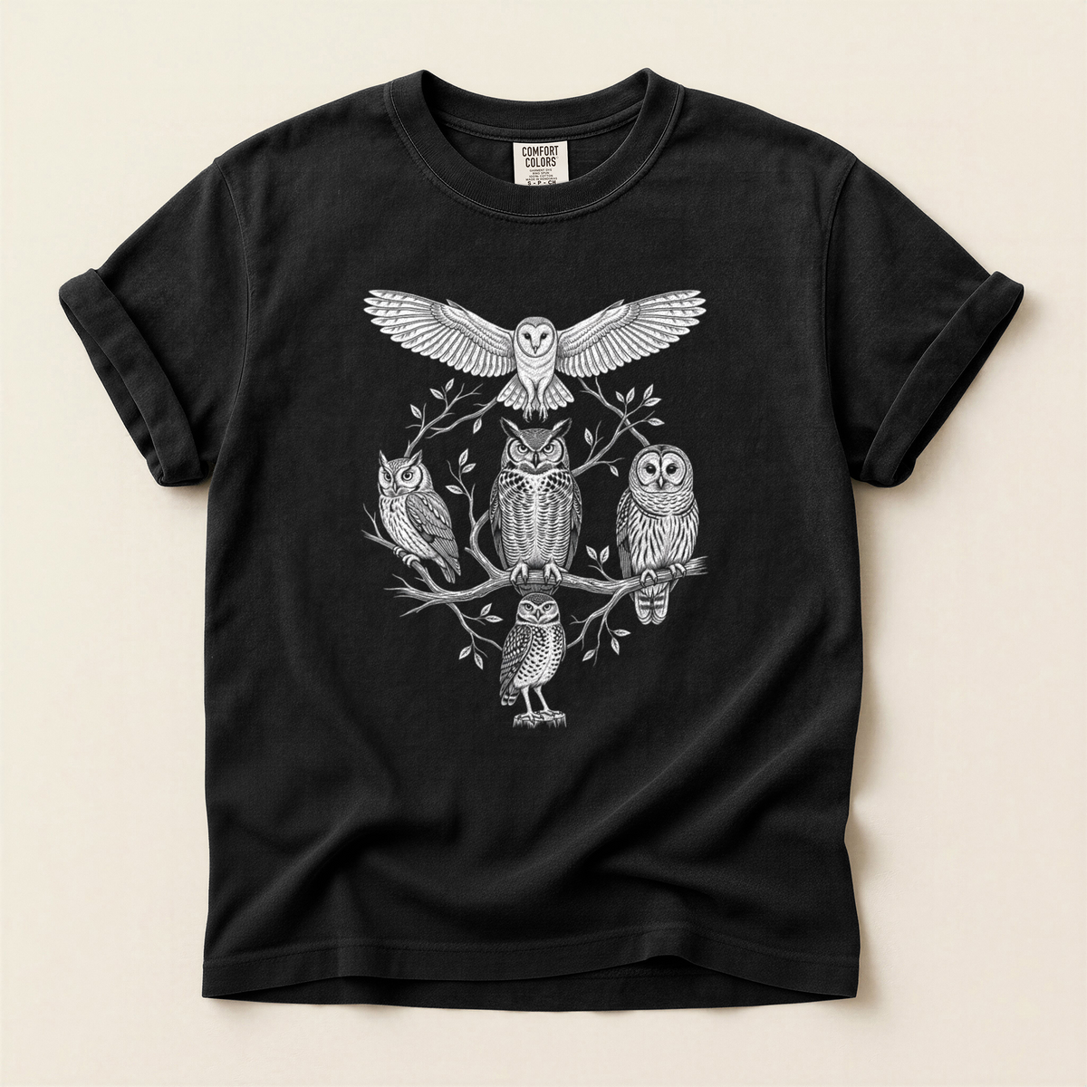 Owl Family Tree - Black