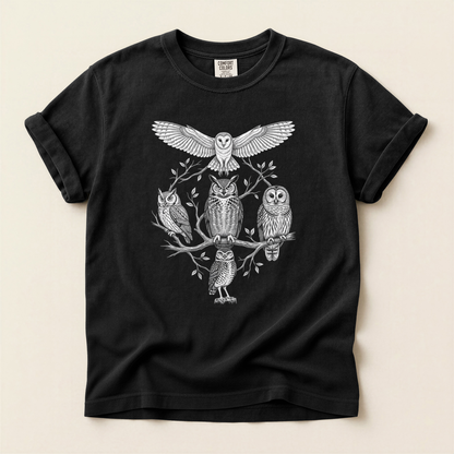 Owl Family Tree - Black