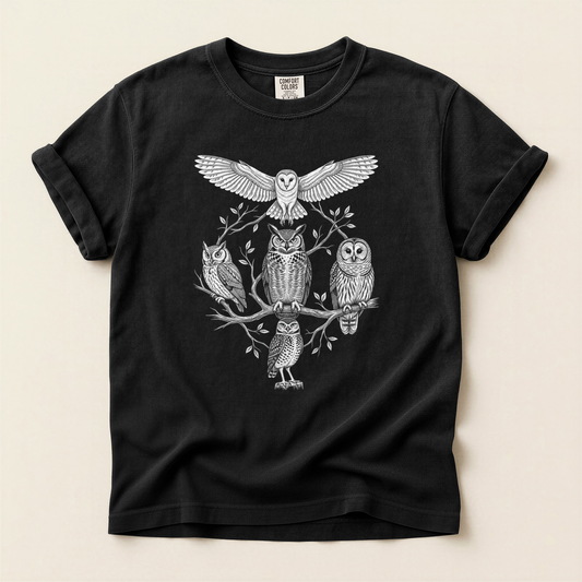 Owl Family Tree - Black
