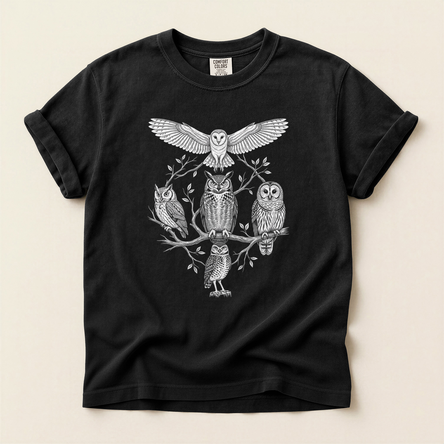 Owl Family Tree T-Shirt